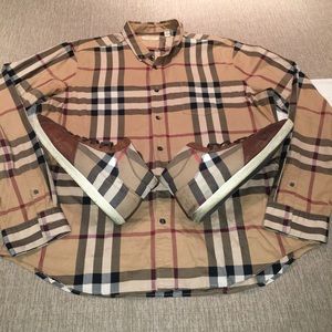 Burberry Mens Leather Vintage Check Hi Top Sneaker